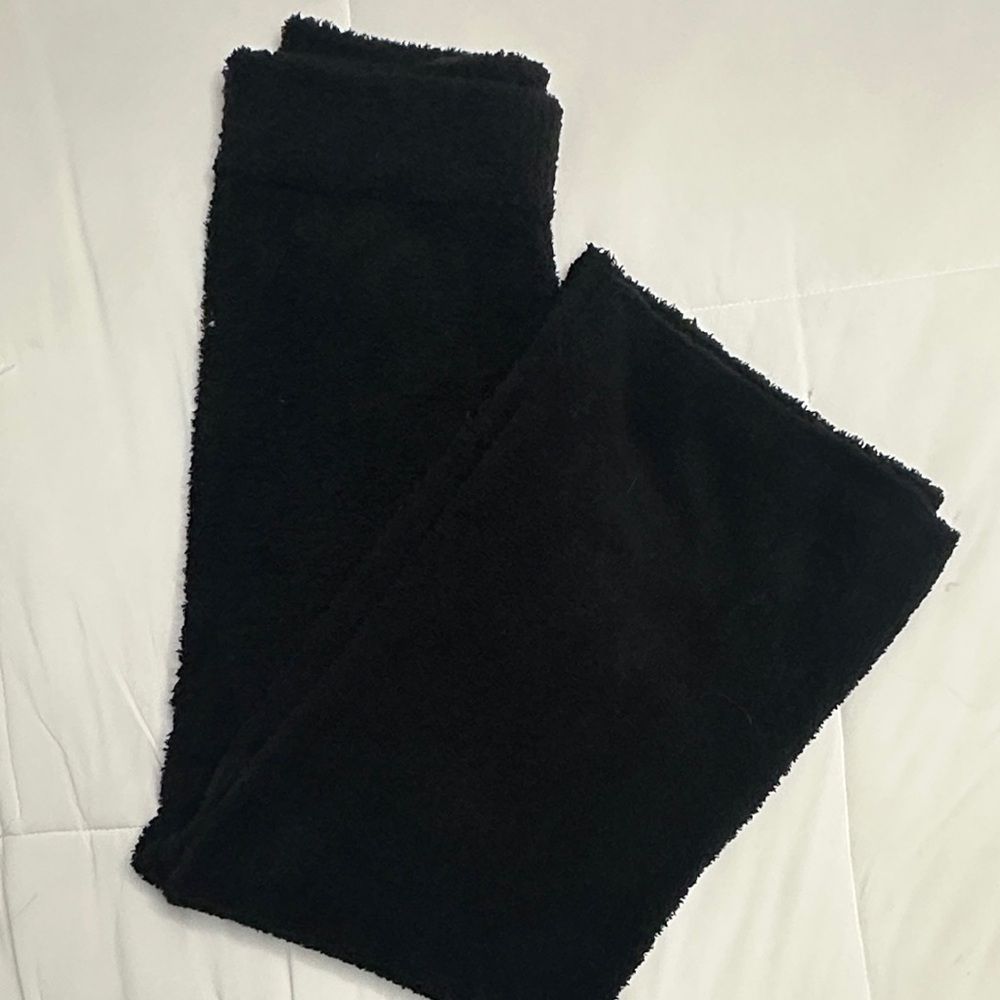 Black blanket quality lounge parent with elastic waistband